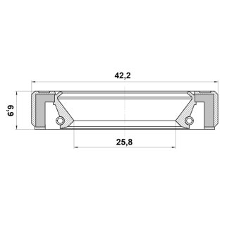 САЛЬНИК КОРОБКИ СКОРОСТЕЙ 25.8X42.2X6.9X6.9 фото 2