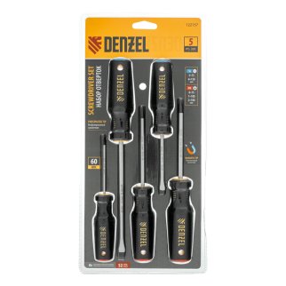 Набор отверток, 5 шт., PH+SL, S2, 3к рукоятка Denzel фото 5