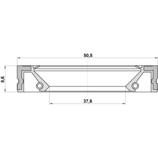 Сальник ступичный задний 39x50x8.5 фото 2