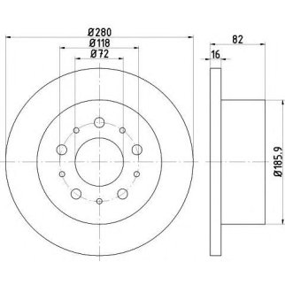 Диск тормозной задний MINTEX MDC1816 фото