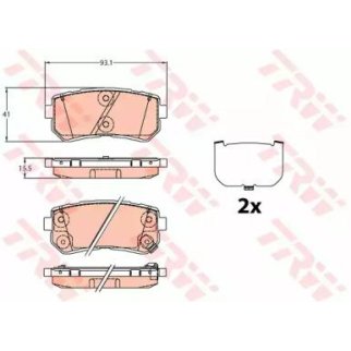 Колодки тормозные задние к-кт TRW GDB3636 фото