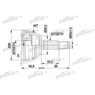 Шрус привода PATRON PCV1422 фото