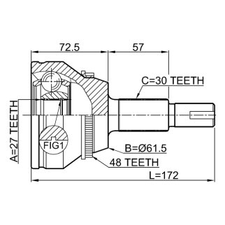 ШРУС наружный FEBEST 0110-GSL20A48 фото 2