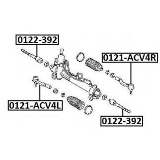 Тяга рулевая ASVA 0122-392 фото
