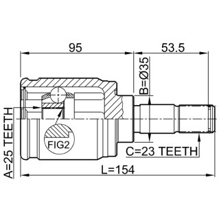 ШРУС внутренний задний FEBEST 0311-CRVRR фото 2