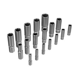 Набор инструментов 1/2", 3/8", 1/4", пластиковый кейс 215 предм. Сибртех фото 16