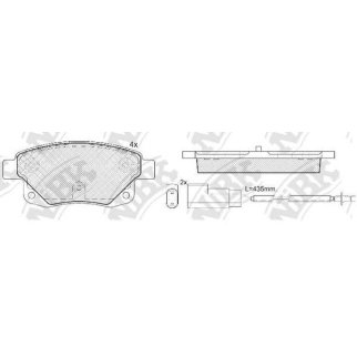 Колодки тормозные задние дисковые к-кт NiBK PN0431W фото