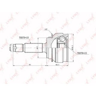 ШРУС наружный LYNXauto CO3658A фото