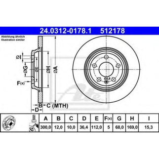 Диск тормозной задн, POWER DISC, AUDI: A4 07-, A4 Allroad 09-, A4 Avant 07-, A5 07-, A5 Sportback 09-, A5 09-, A6 10-, A6 Avant 11-, A7 Sportback 10-, Q5 08- фото