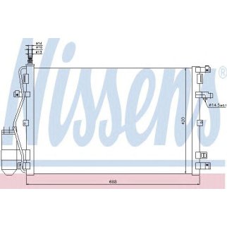 Радиатор кондиционера (конденсер) Nissens 94937 фото