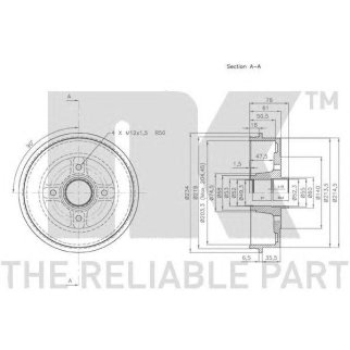 253908NK_барабан тормозной! Renault Megane 1.4-1.8/1.9D 95> фото