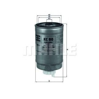 Фильтр топливный MAHLE KC 80 фото 2