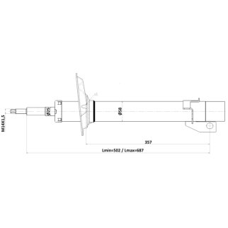 Амортизатор передний FEBEST 25110-004F фото 2