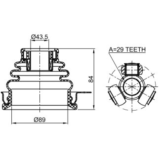 ШРУС внутренний (ремкомплект) перед лев фото 2