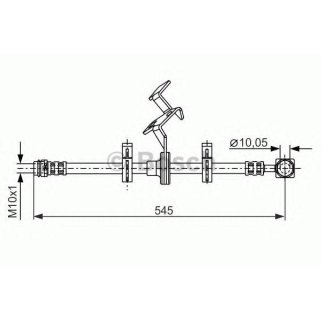 Шланг тормозной передний левый BOSCH 1 987 481 077 фото