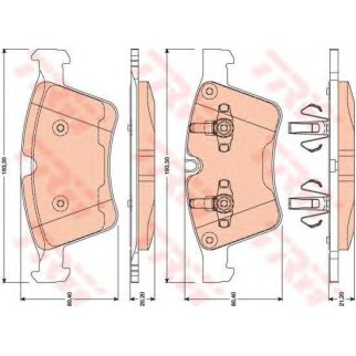 Колодки тормозные передние к-кт TRW GDB1797 фото