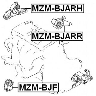 Опора двигателя задняя FEBEST MZM-BJARR фото 2