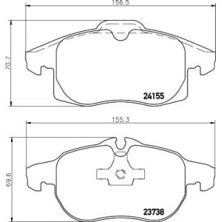 Колодки передние с противошумной пластиной Q+ OPEL Vectra C TEXTAR 2415501 фото
