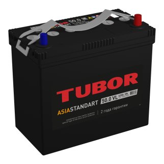 Аккумуляторная батарея TUBOR ASIA STANDART 6СТ50 обр. 236х128х221 430A B24L фото