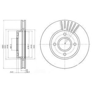 BG2699_диск тормозной передний! Ford Mondeo/Scorpio all 93> фото