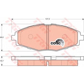 Колодки тормозные передние к-кт TRW GDB3195 фото