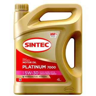 Масло моторное SINTEC PLATINUM 7000 5W30 А5/В5 синт. 4л фото