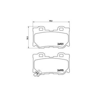 Колодки тормозные задние к-кт brembo P 56 095 фото