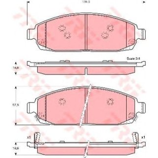 Колодки тормозные передние к-кт TRW GDB4136 фото