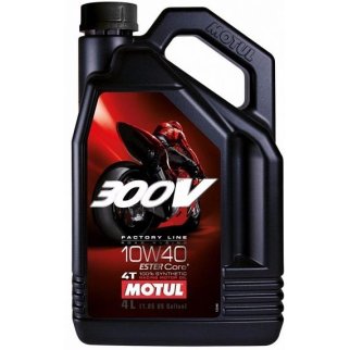 Масло моторное для 4-х тактных двигателей 300V 4T FACTOTY LINE 10W40 синт.4л MOTUL фото
