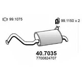 Глушитель основной ASSO 40.7035 фото