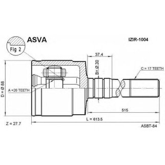 ШРУС внутренний ASVA ISIR-1004 фото