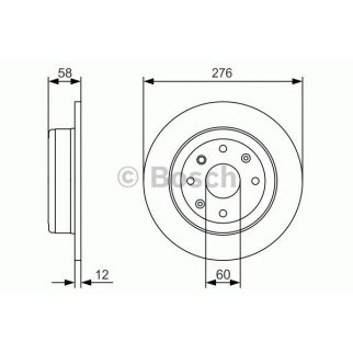 Диск тормозной задний BOSCH 0 986 479 A56 фото