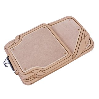 Коврики резиновые TER-420 FOCUS 2 BEIGE универсальные ворсовые,морозостойкие (4шт) AUTOPROFI /1/4 фото