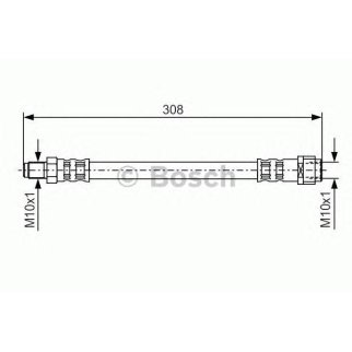 Шланг тормозной MERCEDES C (W203),E (W210) задний BOSCH фото