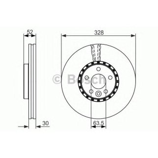 Диск тормозной передний вентилируемый BOSCH 0 986 479 621 фото