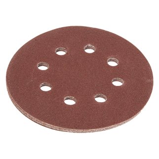 Круг абразивный на ворс. подложке под "липучку" перфорированный P120 125мм 5шт MATRIX фото 3