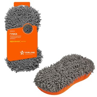 Губка-шиншилла микроворс с коралловой тканью (22x10x5 см) (ABEN002) фото