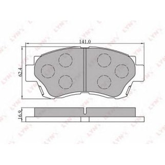 Колодки тормозные передние к-кт LYNXauto BD7520 фото