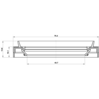Сальник редуктора заднего моста 43.7X75.3X10.1X13.6 фото 2