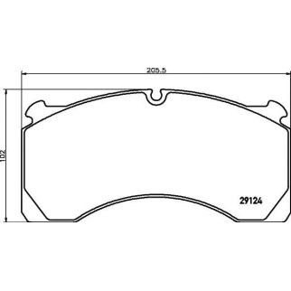 Колодки тормозные ROR дисковые (205x102x27) (4шт.) TEXTAR фото