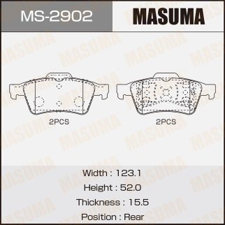 Колодки тормозные к-кт Masuma MS-2902 фото