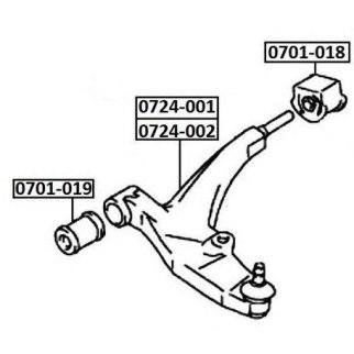Сайлентблок ASVA 0701-018 фото