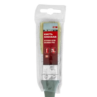 Кисть плоская Евро 1, натуральная щетина, пластмассовая ручка MATRIX 83061 фото 4
