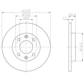 Диск тормозной передний не вентилируемый TEXTAR 92092803 фото