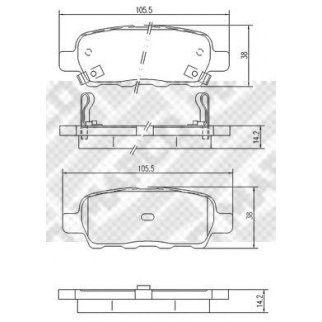 Колодки тормозные к-кт MAPCO 6754 фото