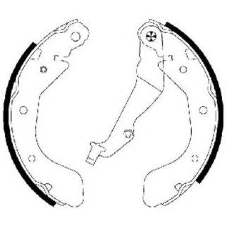 Колодки барабанные к-кт Hella 8DB 355 002-791 фото