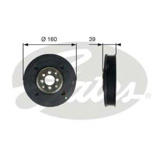 Шкив коленвала GATES TVD1004 фото