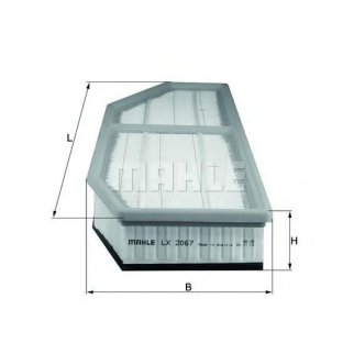 Фильтр воздушный KNECHT LX 2067 фото 2 Фильтр воздушный KNECHT LX 2067 фото 2