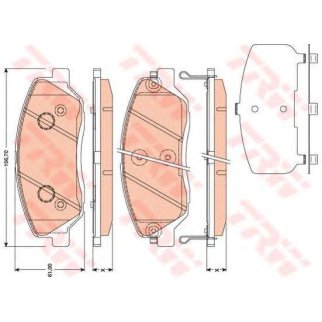Колодки тормозные передние к-кт TRW GDB3418 фото