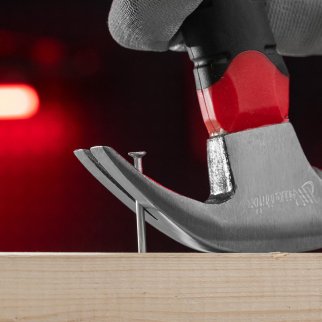 Молоток-гвоздодер мини, боек с магнитом, фибергласовая рукоять MATRIX фото 1